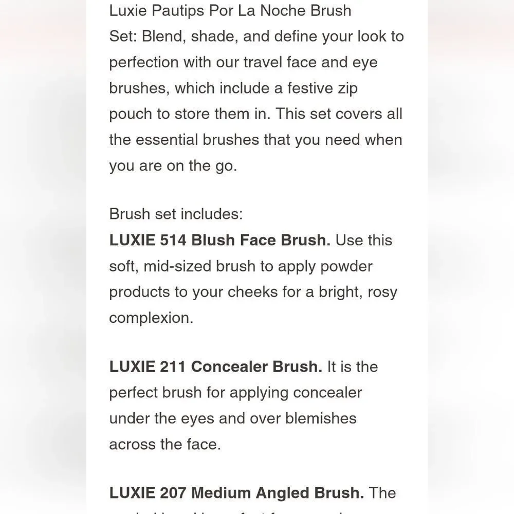 Luxie Pautips‎ Por La Noche Brush Set